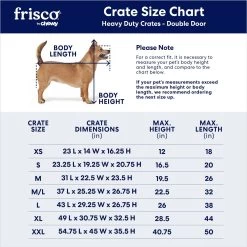 Frisco Heavy Duty Fold & Carry Double Door Collapsible Wire Dog Crate -Pet Dog Supplies Shop 109789 PT2. AC SS1800 V1672870100