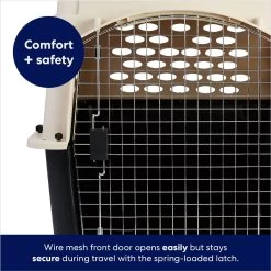 Frisco Plastic Dog & Cat Kennel, Almond & Black -Pet Dog Supplies Shop 120138 PT4. AC SS1800 V1667229308