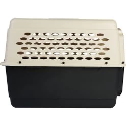 Frisco Plastic Dog & Cat Kennel, Almond & Black -Pet Dog Supplies Shop 120138 PT5. AC SS1800 V1554383939