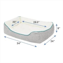 Frisco Sherpa Rectangular Bolster Cat & Dog Bed -Pet Dog Supplies Shop 144851 PT1. AC SS1800 V1647896038