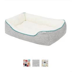 Frisco Sherpa Rectangular Bolster Cat & Dog Bed -Pet Dog Supplies Shop 144851 PT2. AC SS1800 V1566404560