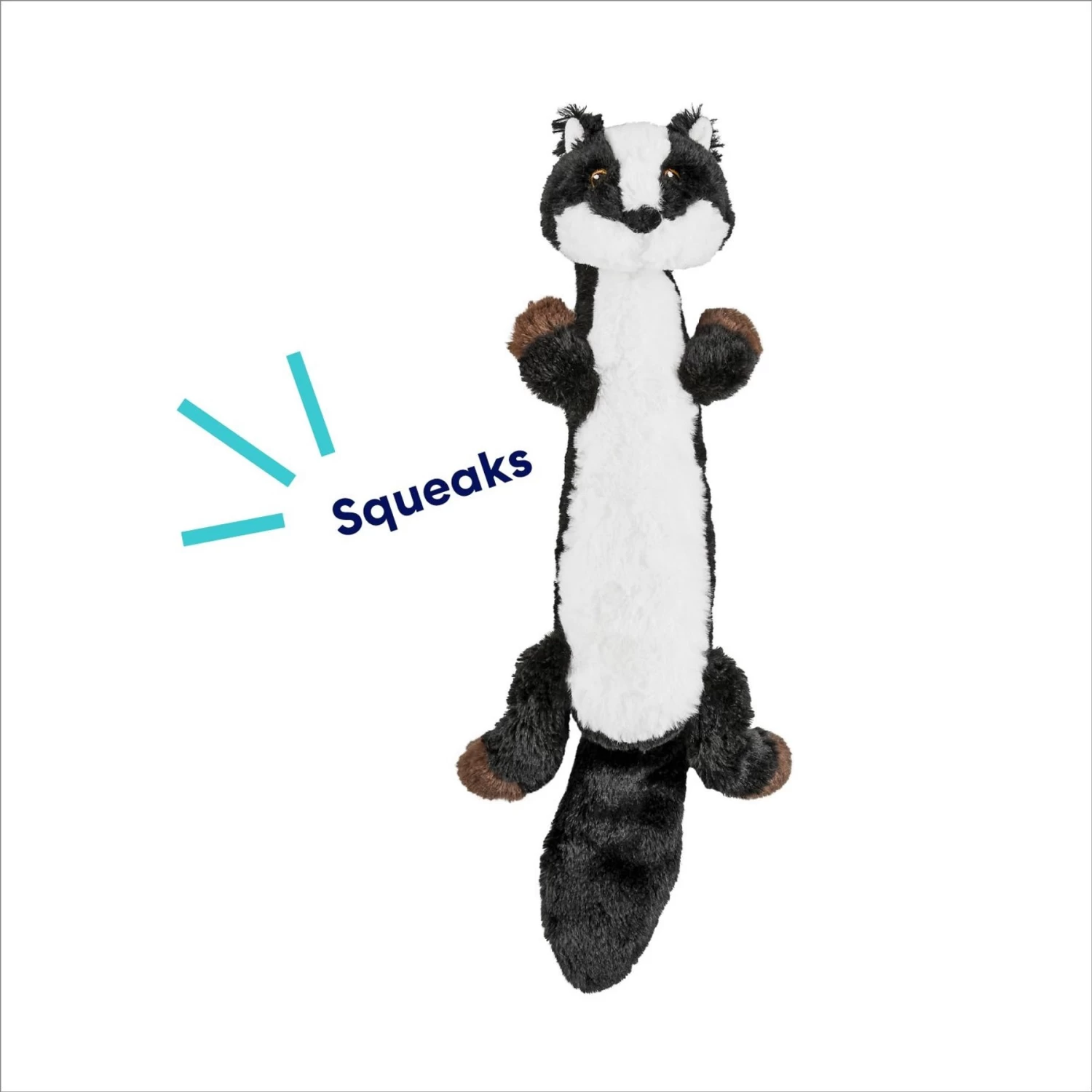 Frisco Skunk Skinny Plush Squeaky Dog Toy 3 Frisco Skunk Skinny Plush Squeaky Dog Toy - Image 3