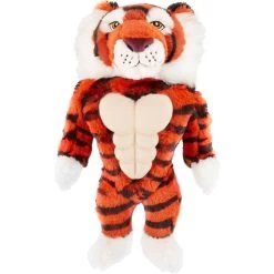 Frisco Tiger Muscle Plush Squeaky Dog Toy