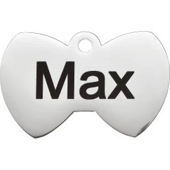 Frisco Stainless Steel Personalized Dog & Cat ID Tag, Bow Tie -Pet Dog Supplies Shop 152997 PT2. AC SS1800 V1548964668