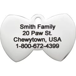 Frisco Stainless Steel Personalized Dog & Cat ID Tag, Bow Tie -Pet Dog Supplies Shop 152997 PT3. AC SS1800 V1548964672