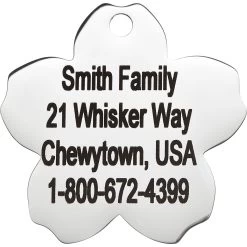 Frisco Stainless Steel Personalized Dog & Cat ID Tag, Flower -Pet Dog Supplies Shop 153002 PT3. AC SS1800 V1548964703