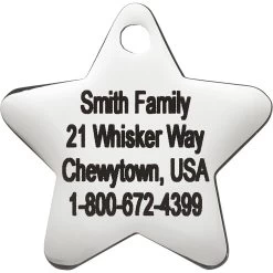 Frisco Stainless Steel Personalized Dog & Cat ID Tag, Star -Pet Dog Supplies Shop 153017 PT3. AC SS1800 V1548964858