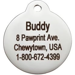 Frisco Stainless Steel Personalized Dog & Cat ID Tag, Paw Print -Pet Dog Supplies Shop 153057 PT3. AC SS1800 V1548964916