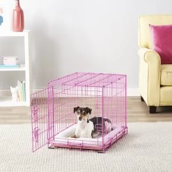 Frisco Fold & Carry Single Door Collapsible Wire Dog Crate, Pink -Pet Dog Supplies Shop 160806 PT6. AC SS1800 V1561066044