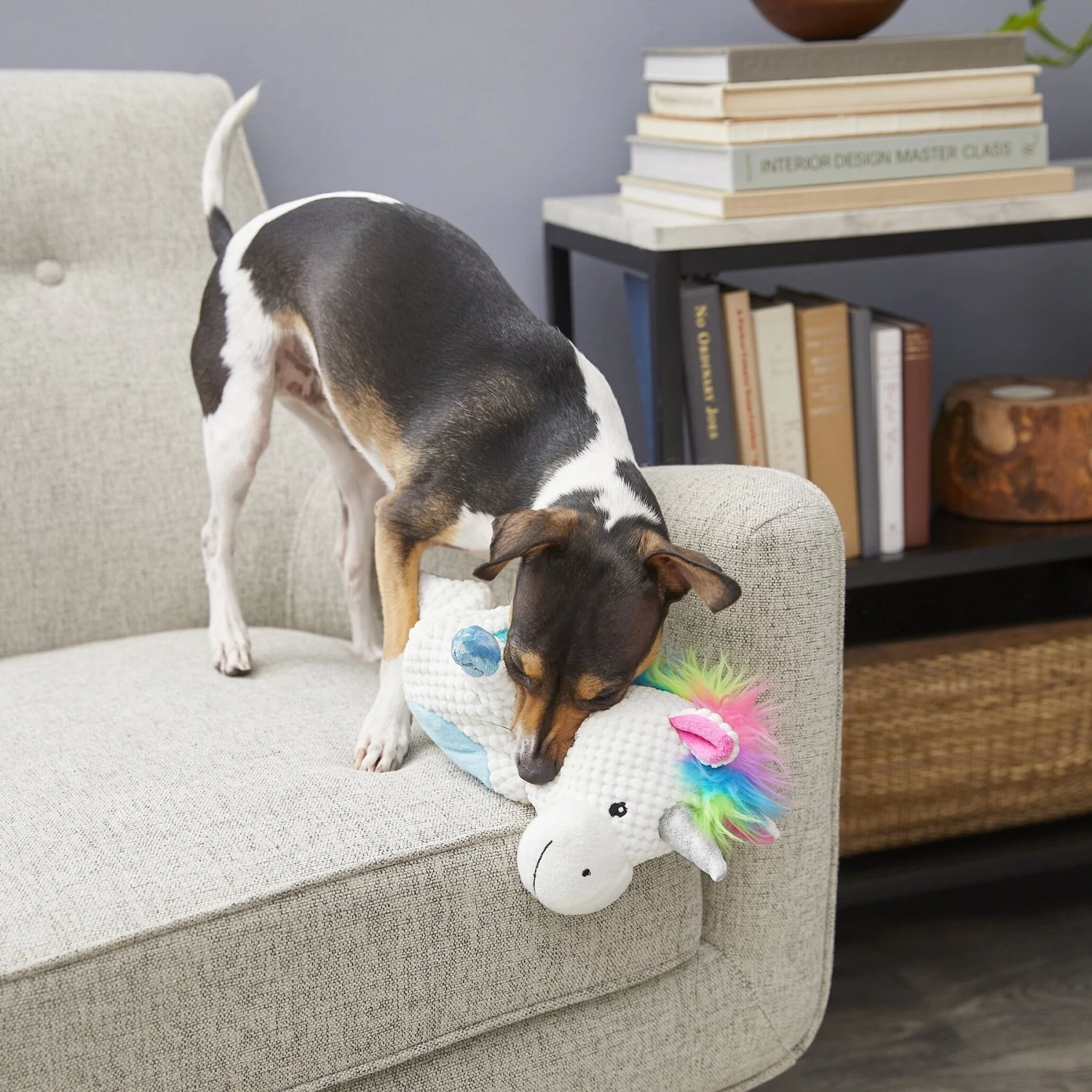 Frisco Unicorn Textured Plush Squeaky Dog Toy 3 Frisco Unicorn Textured Plush Squeaky Dog Toy - Image 3