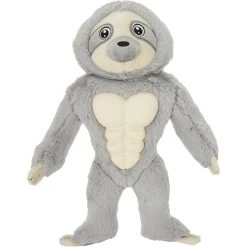 Frisco Sloth Muscle Plush Squeaky Dog Toy