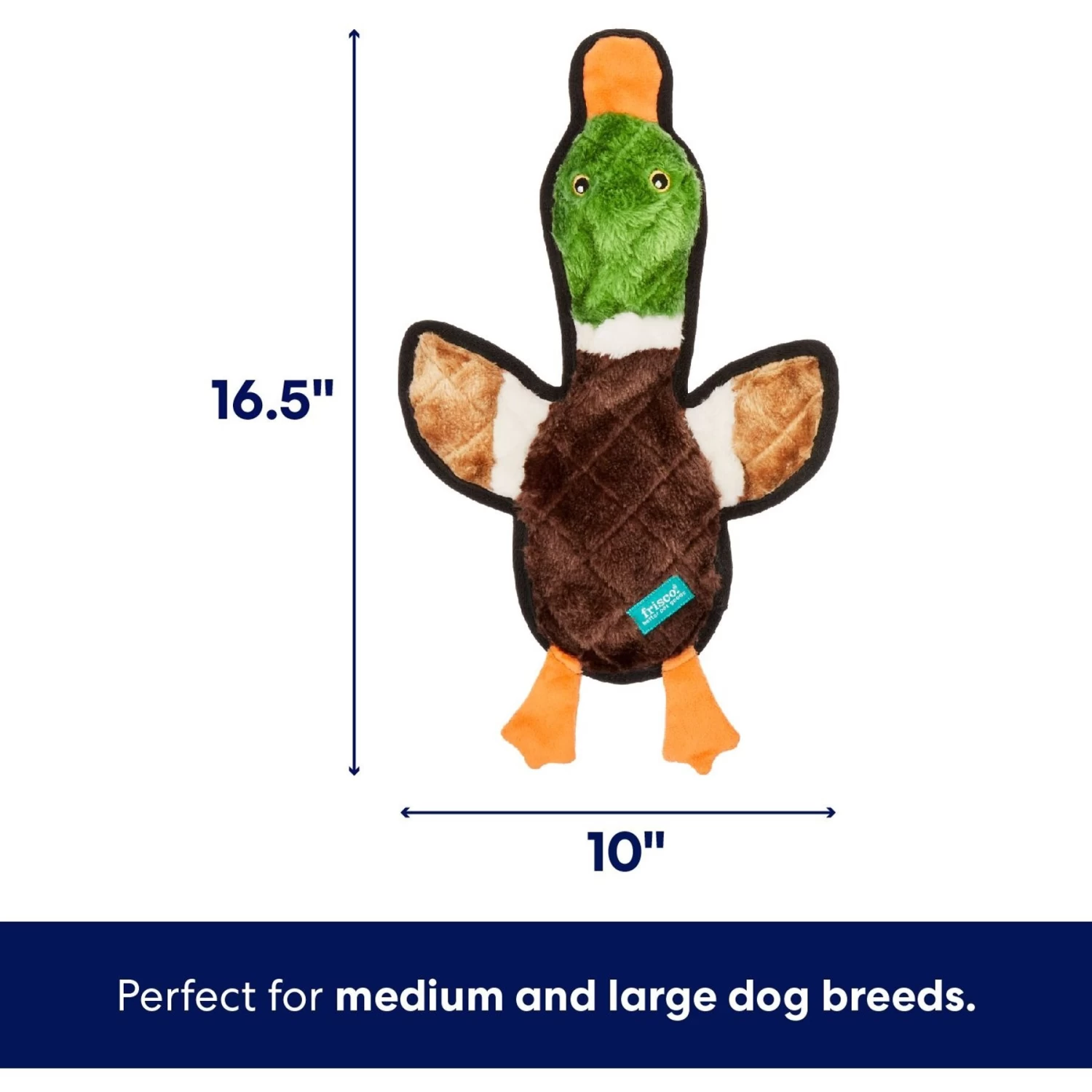 Frisco Mallard Stuffing-Free Flat Plush Squeaky Dog Toy 2 Frisco Mallard Stuffing-Free Flat Plush Squeaky Dog Toy - Image 2