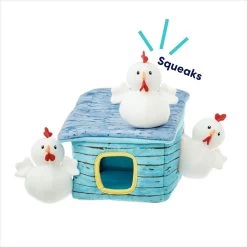 Frisco Chicken Coop Hide & Seek Puzzle Plush Squeaky Dog Toy -Pet Dog Supplies Shop 174755 PT3. AC SS1800 V1691783971