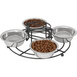 Frisco Multi Pet Feeding 4-Bowls Stainless Steel Dog & Cat Bowls, 0.5 Cup 10 Frisco Multi Pet Feeding 4-Bowls Stainless Steel Dog & Cat Bowls, 0.5 Cup -Pet Dog Supplies Shop 213787 PT2. AC SS1800 V1598450208