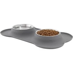 Frisco Silicone Stainless Steel Double Diner Dog & Cat Bowl 9 Frisco Silicone Stainless Steel Double Diner Dog & Cat Bowl -Pet Dog Supplies Shop 215990 PT2. AC SS1800 V1591020093