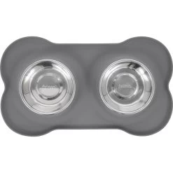 Frisco Silicone Stainless Steel Double Diner Dog & Cat Bowl 10 Frisco Silicone Stainless Steel Double Diner Dog & Cat Bowl -Pet Dog Supplies Shop 215990 PT3. AC SS1800 V1591020095