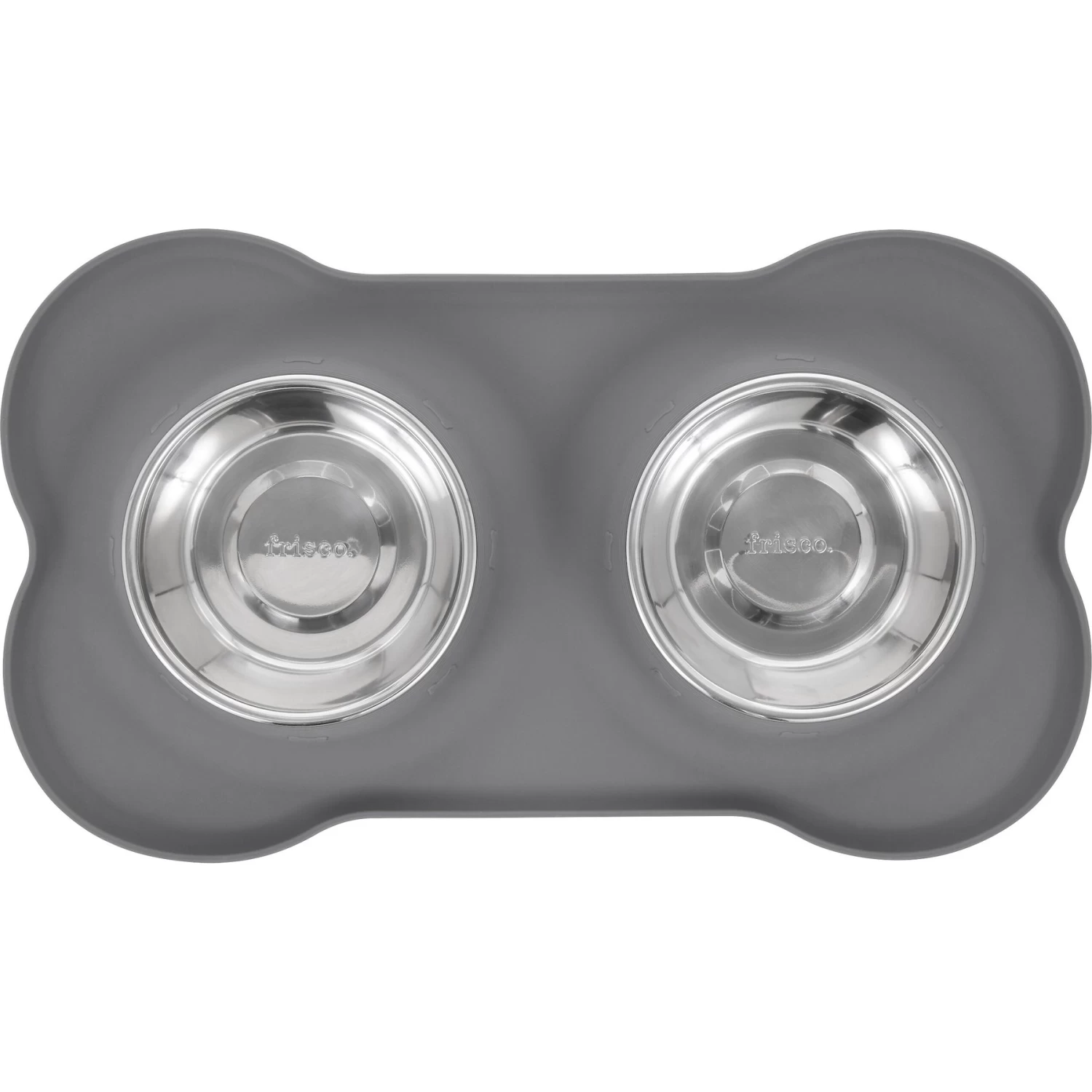 Frisco Silicone Stainless Steel Double Diner Dog & Cat Bowl 4 Frisco Silicone Stainless Steel Double Diner Dog & Cat Bowl - Image 4