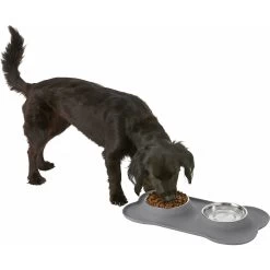 Frisco Silicone Stainless Steel Double Diner Dog & Cat Bowl 12 Frisco Silicone Stainless Steel Double Diner Dog & Cat Bowl -Pet Dog Supplies Shop 215990 PT5. AC SS1800 V1605662218