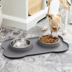 Frisco Silicone Stainless Steel Double Diner Dog & Cat Bowl 13 Frisco Silicone Stainless Steel Double Diner Dog & Cat Bowl -Pet Dog Supplies Shop 215990 PT7. AC SS1800 V1605658625