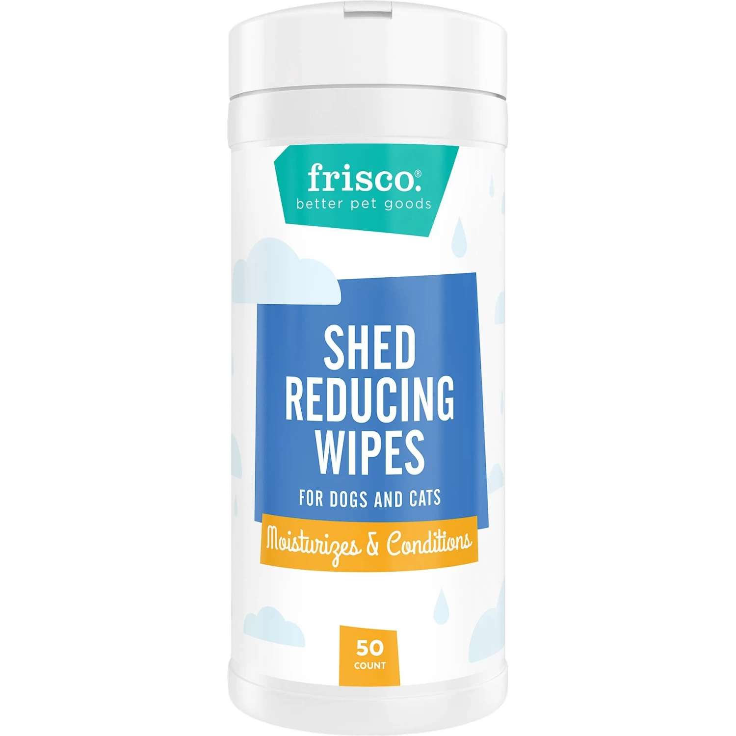 Frisco Shed Reducing Waterless Grooming Wipes For Dogs & Cats, 50 Count 1 Frisco Shed Reducing Waterless Grooming Wipes For Dogs & Cats, 50 Count