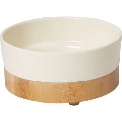 Frisco Melamine Dog & Cat Bowl With Bamboo Base
