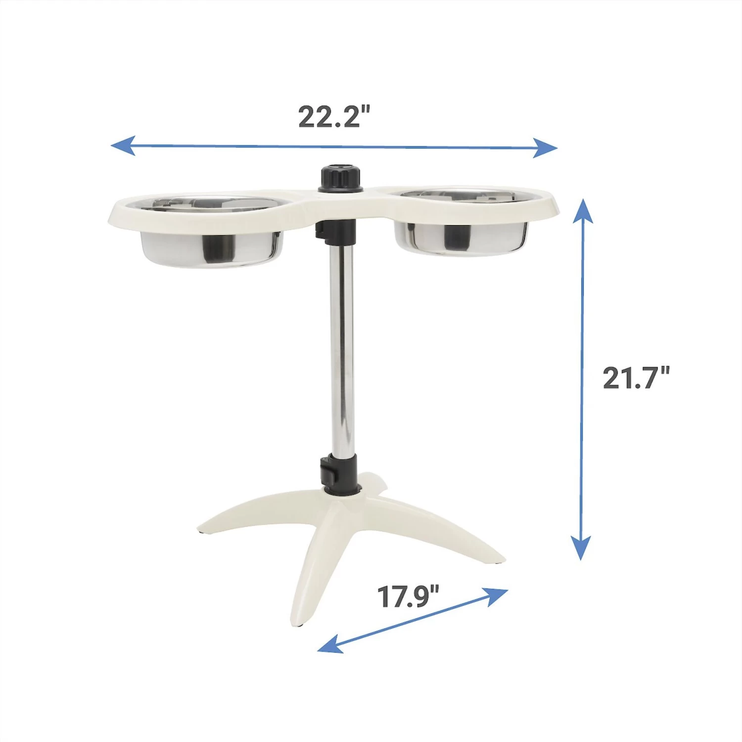 Frisco Adjustable Stainless Steel Double Elevated Dog Bowls 6 Frisco Adjustable Stainless Steel Double Elevated Dog Bowls - Image 6