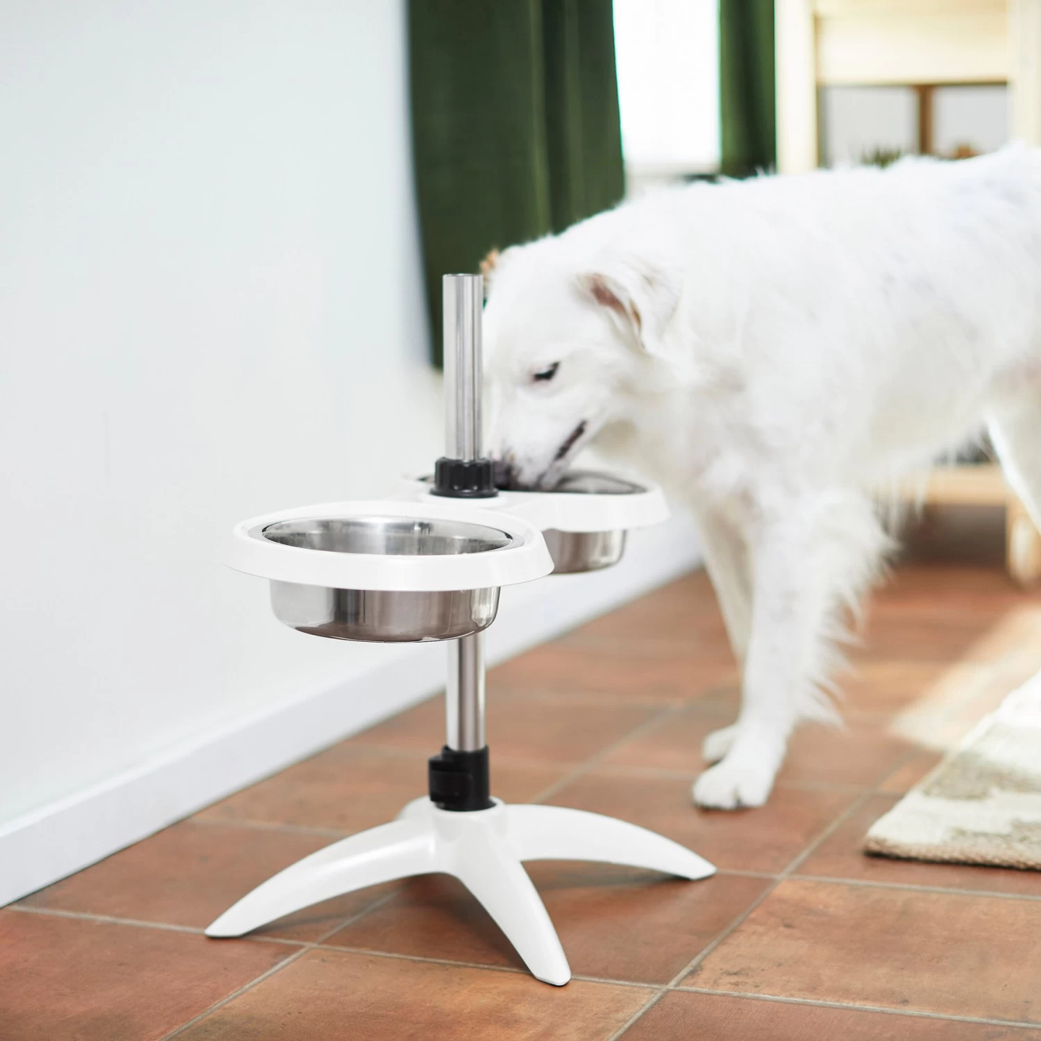 Frisco Adjustable Stainless Steel Double Elevated Dog Bowls 7 Frisco Adjustable Stainless Steel Double Elevated Dog Bowls - Image 7