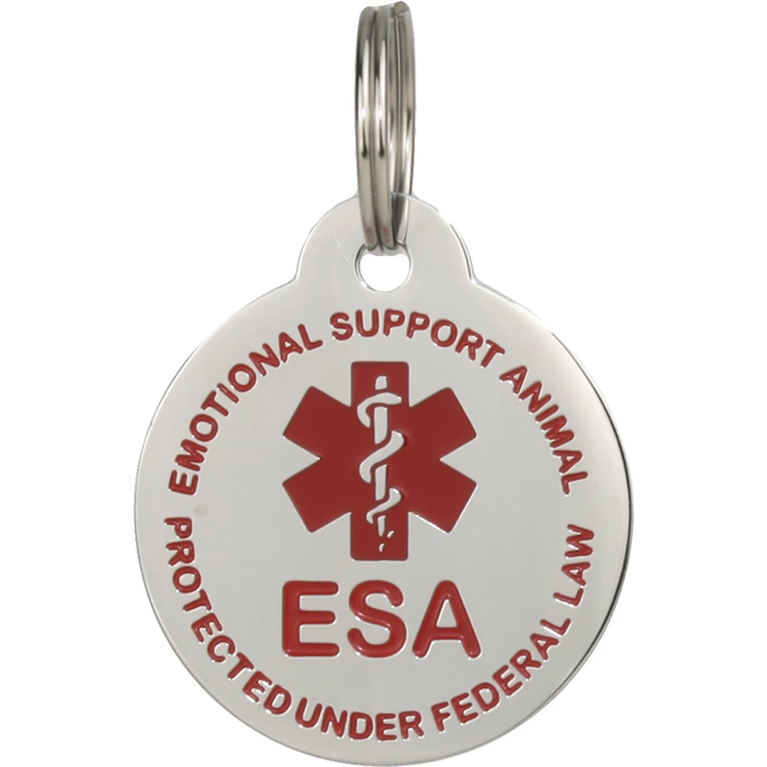 Frisco Emotional Support Animal Personalized Dog & Cat ID Tag, Round Shape 2 Frisco Emotional Support Animal Personalized Dog & Cat ID Tag, Round Shape - Image 2