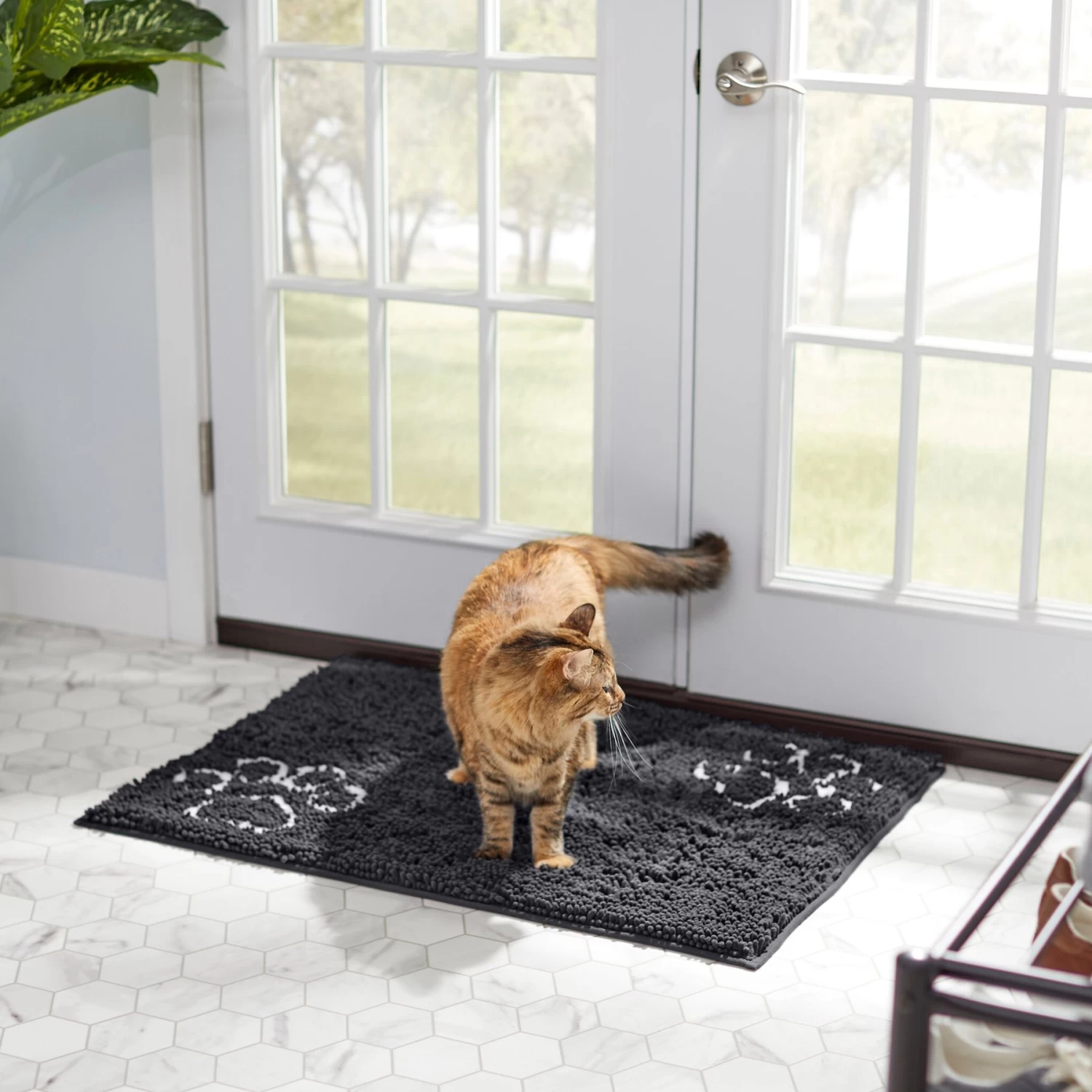 Frisco Microfiber Chenille Paw Print Doormat 4 Frisco Microfiber Chenille Paw Print Doormat - Image 4