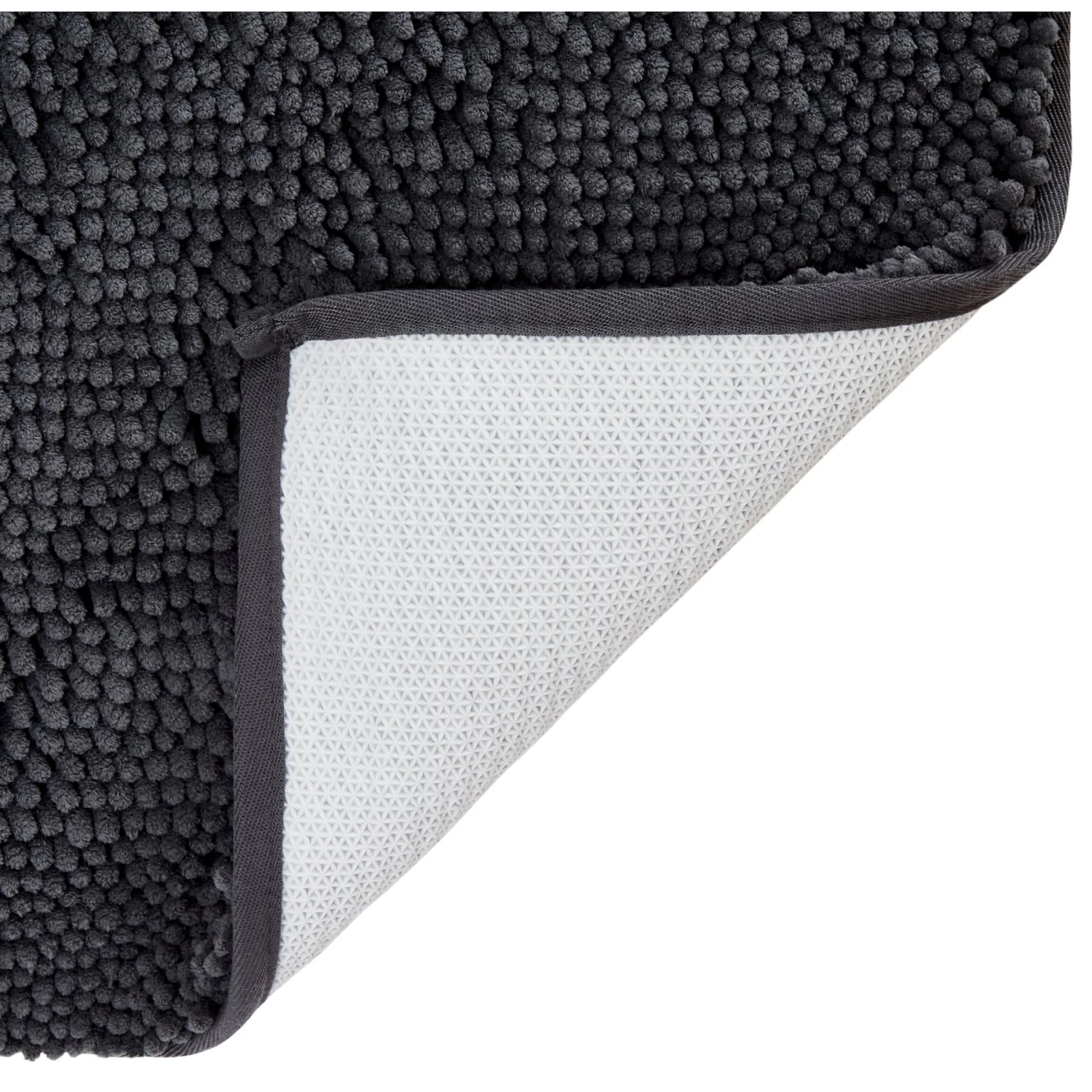 Frisco Microfiber Chenille Paw Print Dog & Cat Mat, Dark Gray 3 Frisco Microfiber Chenille Paw Print Dog & Cat Mat, Dark Gray - Image 3