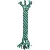 Frisco Flat Teal & Gray Braided Rope Squeaky Fetch Dog Toy
