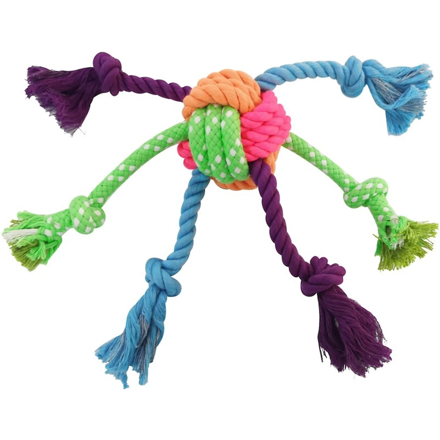 Frisco Fetch Colorful Ball Knot Rope Dog Toy 1 Frisco Fetch Colorful Ball Knot Rope Dog Toy