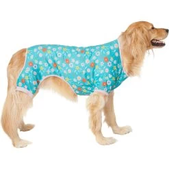 Frisco Teal Floral Dog & Cat Jersey PJs -Pet Dog Supplies Shop 249132 PT2. AC SS1800 V1637674341