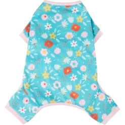 Frisco Teal Floral Dog & Cat Jersey PJs -Pet Dog Supplies Shop 249132 PT3. AC SS1800 V1614006122