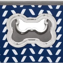 Frisco Rectangle Collapsible Pet Toy Storage Bin, Navy Herringbone -Pet Dog Supplies Shop 250574 PT4. AC SS1800 V1613772691