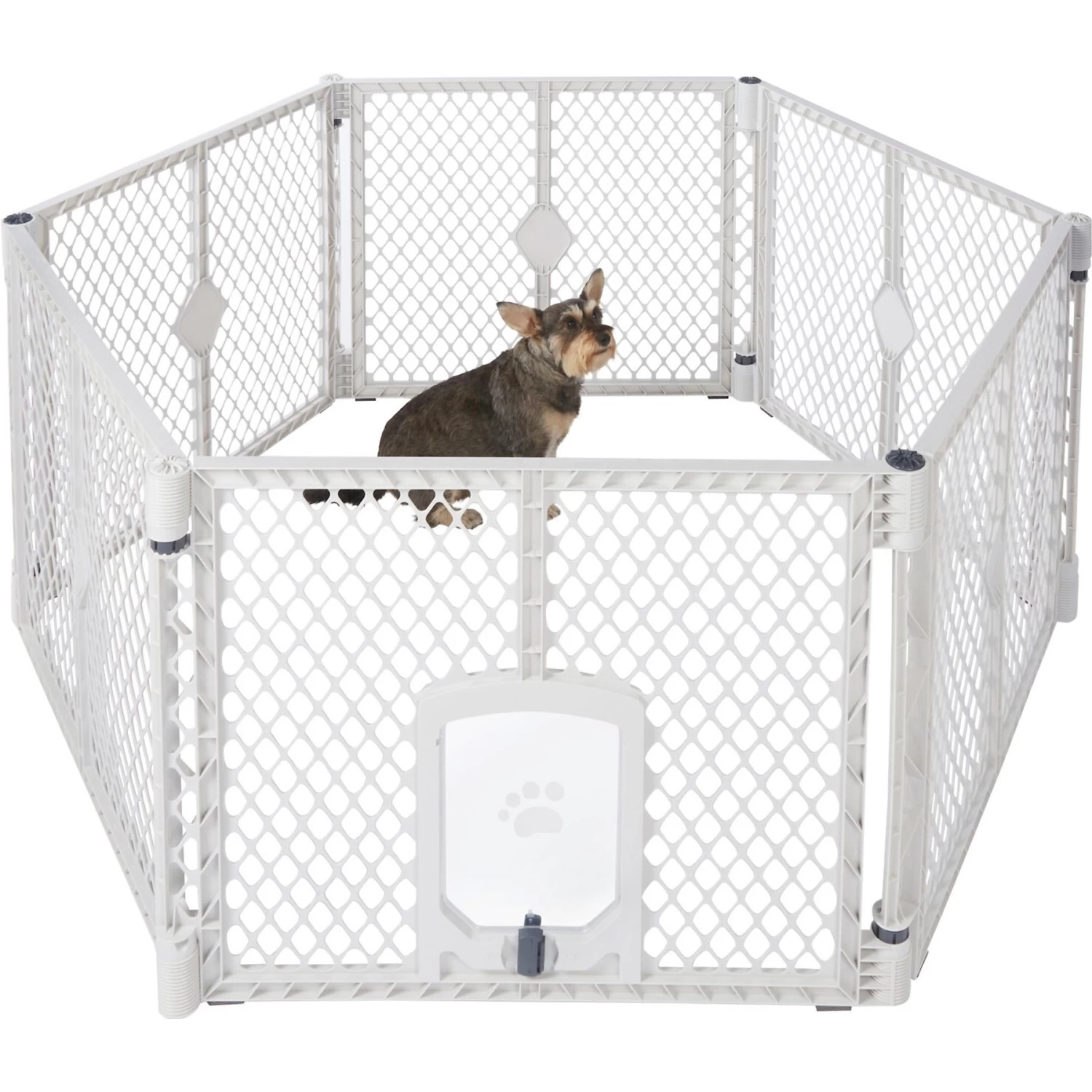 Frisco 6-Panel Plastic Exercise Dog Playpen, Light Gray 3 Frisco 6-Panel Plastic Exercise Dog Playpen, Light Gray - Image 3