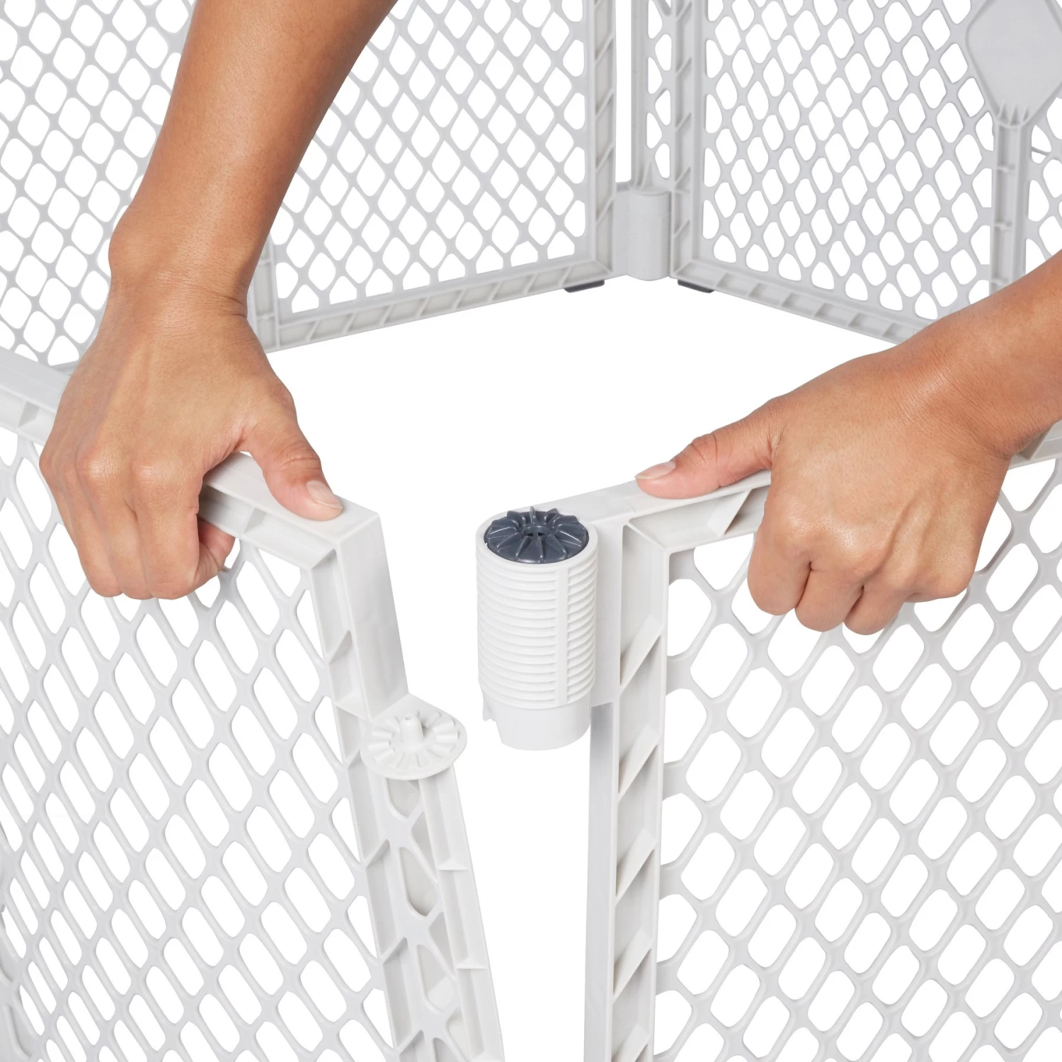 Frisco 6-Panel Plastic Exercise Dog Playpen, Light Gray 5 Frisco 6-Panel Plastic Exercise Dog Playpen, Light Gray - Image 5