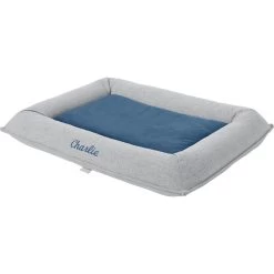 Frisco Orthopedic Personalized Bolster Dog Bed W/Removable Cover, Harbour Blue, Large -Pet Dog Supplies Shop 252617 PT3. AC SS1800 V1604500002