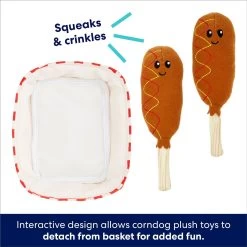Frisco Corndog Interactive Plush Squeaky Dog Toy -Pet Dog Supplies Shop 252746 PT2. AC SS1800 V1695760990