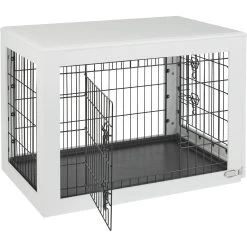 Frisco Double Door Furniture Style Dog Crate, White -Pet Dog Supplies Shop 253029 PT5. AC SS1800 V1617037661