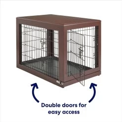Frisco Double Door Furniture Style Dog Crate, Brown 7 Frisco Double Door Furniture Style Dog Crate, Brown -Pet Dog Supplies Shop 253033 PT3. AC SS1800 V1617644270