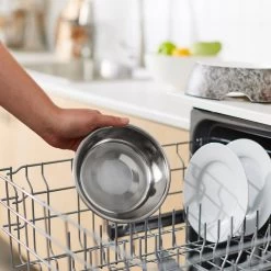 Frisco Black Marble Design Stainless Steel Dog & Cat Bowl -Pet Dog Supplies Shop 253048 PT7. AC SS1800 V1616526752