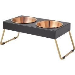 Frisco Copper Stainless Steel Elevated Foldable Double Dog & Cat Bowls -Pet Dog Supplies Shop 253060 PT6. AC SS1800 V1616595426