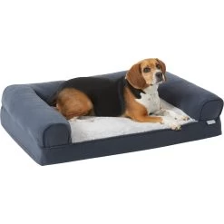 Frisco Faux Felt Orthopedic Sofa Bolster Dog Bed W/Removable Cover -Pet Dog Supplies Shop 255183 PT2. AC SS1800 V1657656395