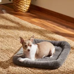 Frisco Fold & Carry Single Door Collapsible Wire Dog Crate & Frisco Quilted Plush Dog Crate Mat -Pet Dog Supplies Shop 255501 PT4. AC SS1800 V1604097719