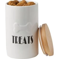 Frisco Ceramic Treat Jar With Wood Lid -Pet Dog Supplies Shop 256050 PT3. AC SS1800 V1616506605