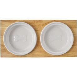 Frisco Ceramic Dog & Cat Double Diner With Elevated Wood Stand 10 Frisco Ceramic Dog & Cat Double Diner With Elevated Wood Stand -Pet Dog Supplies Shop 256052 PT5. AC SS1800 V1615313559