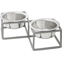 Frisco Elevated Diamond Stainless Steel Double Diner Dog & Cat Bowl -Pet Dog Supplies Shop 257147 PT2. AC SS1800 V1612365678