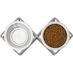 Frisco Elevated Diamond Stainless Steel Double Diner Dog & Cat Bowl -Pet Dog Supplies Shop 257147 PT3. AC SS1800 V1612367490