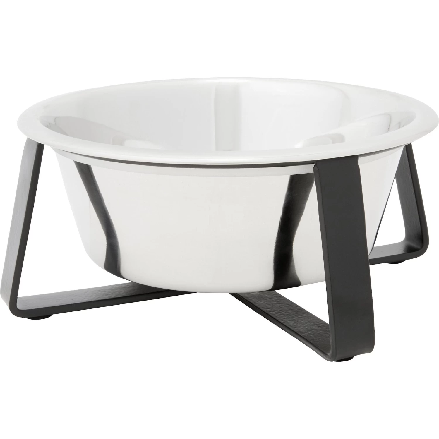 Frisco Black Iron Non-Skid Stainless Steel Dog & Cat Bowl 1 Frisco Black Iron Non-Skid Stainless Steel Dog & Cat Bowl